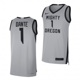 N'Faly Dante #1 Oregon Ducks 2022 College Basketball Mighty Limited Grey Jersey
