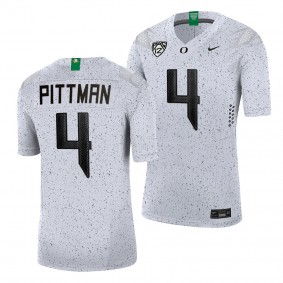 Oregon Ducks Mycah Pittman 4 White 2021-22 Eggshell Limited Football Jersey Men