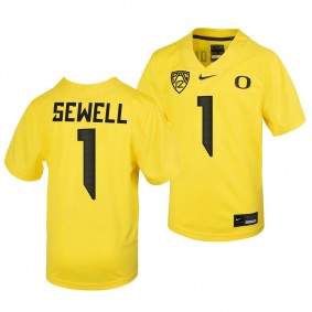 Youth Oregon Ducks Noah Sewell 2021-22 College Football Untouchable Jersey - Yellow