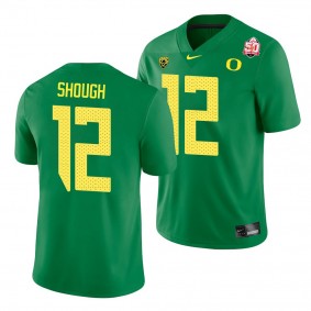 Tyler Shough #12 Oregon Ducks 2021 Fiesta Bowl College Football Jersey - Green