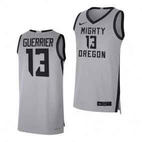 Quincy Guerrier #13 Oregon Ducks 2022 College Basketball Mighty Limited Grey Jersey